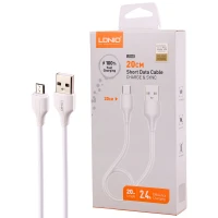 کابل کوتاه میکرو یو اس بی فست شارژ Ldnio LS540 2.4A 20cm