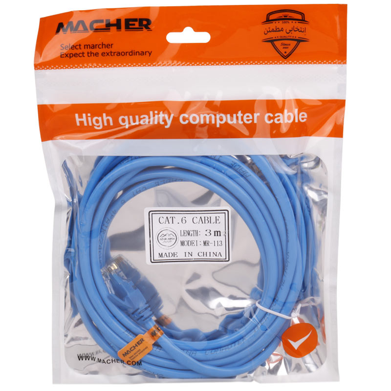 کابل شبکه Macher MR-113 Cat6 3m