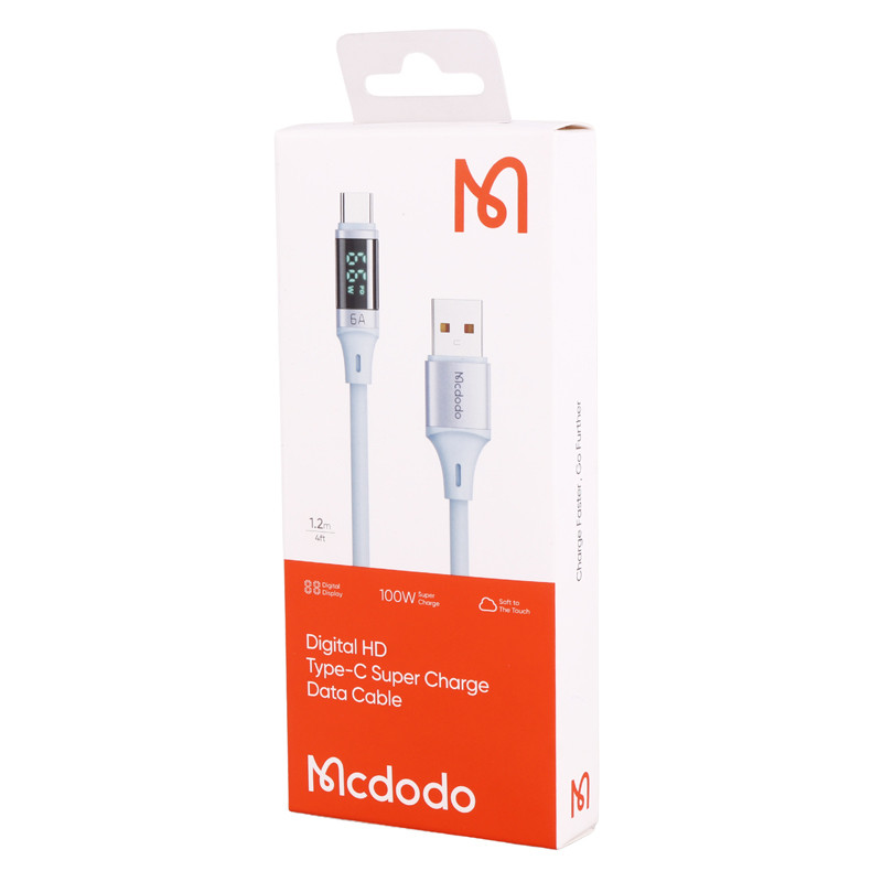 کابل تایپ سی فست شارژ Mcdodo CA-1922 6A 100W 1.2m