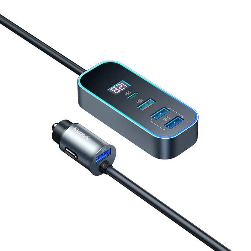 شارژر فندکی فست شارژ Mcdodo CC-1900 5Port 3.4A QC4.0 PD 107W