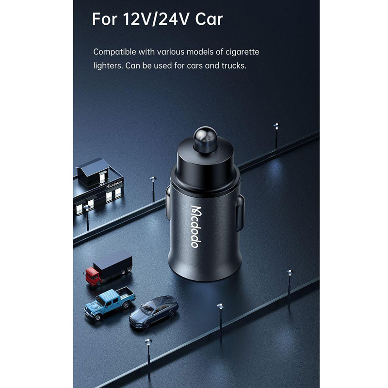 شارژر فندکی فست شارژ Mcdodo CC-1900 5Port 3.4A QC4.0 PD 107W