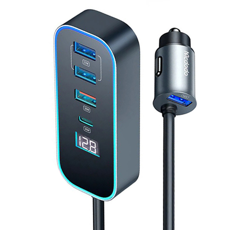 شارژر فندکی فست شارژ Mcdodo CC-1900 5Port 3.4A QC4.0 PD 107W