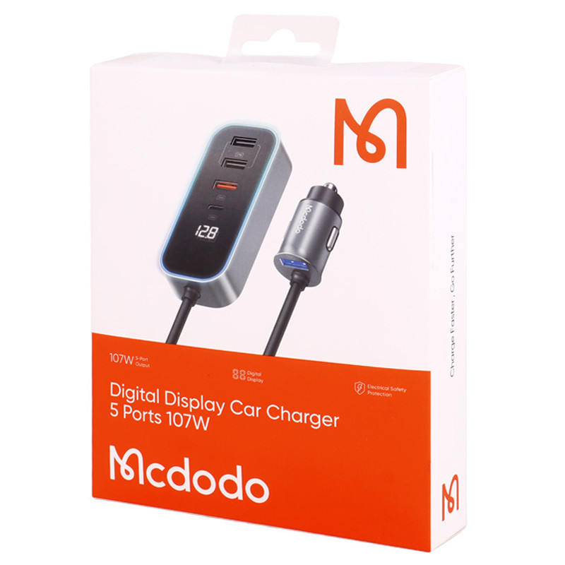 شارژر فندکی فست شارژ Mcdodo CC-1900 5Port 3.4A QC4.0 PD 107W