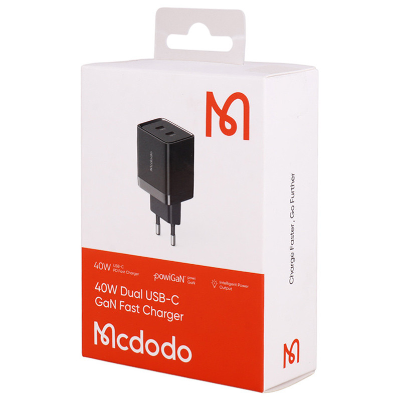 کلگی فست شارژ Mcdodo CH-2501 Gan 2Port 3A QC4.0 PD 40W Type-C