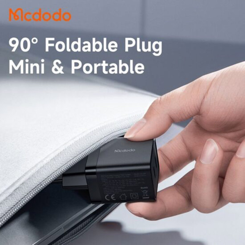 کلگی فست شارژ Mcdodo CH-2501 Gan 2Port 3A QC4.0 PD 40W Type-C