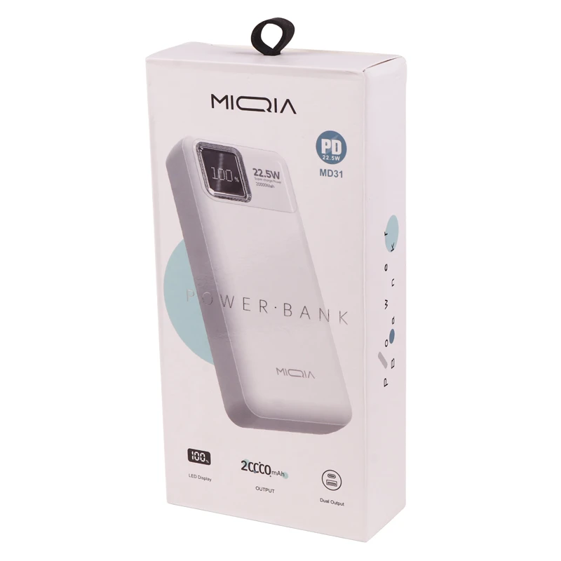 پاور بانک فست شارژ 20000 میکیا Miqia MD31 PD 22.5W