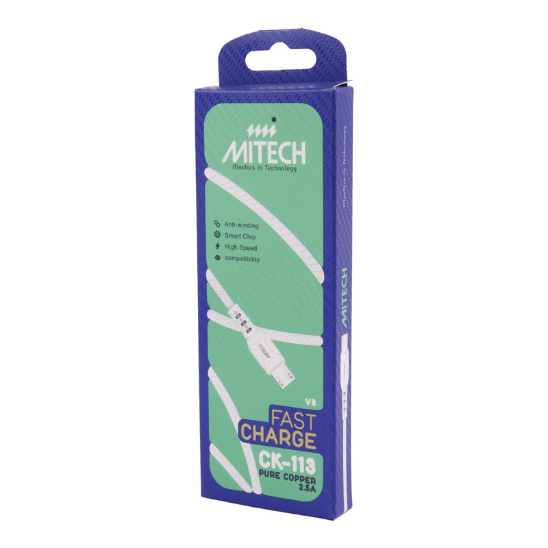 کابل میکرو یو اس بی فست شارژ Mitech CK-113 2.5A 1.2m