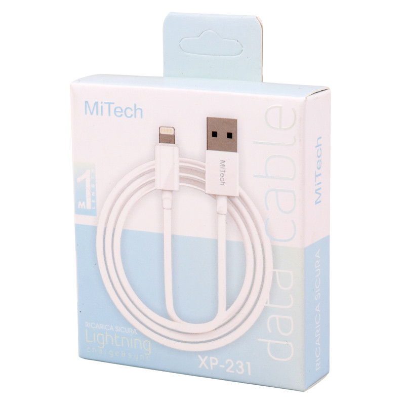 کابل آیفونی فست شارژ Mitech XP-231 2.1A 1m