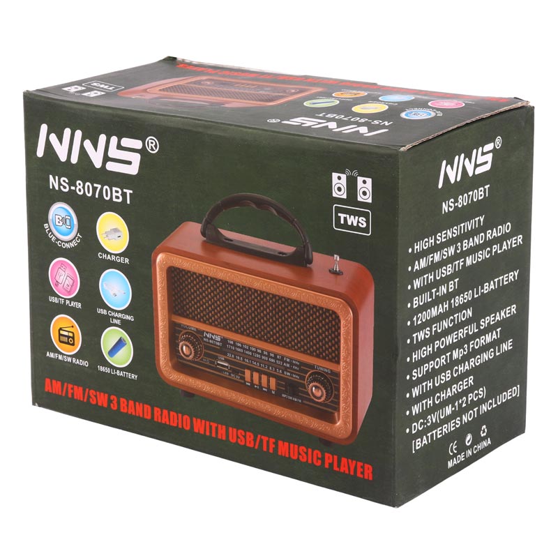 رادیو اسپیکر بلوتوثی ان ان اس NS-8070BT