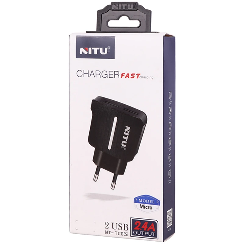 شارژر دیواری 12 وات نیتو NT-TC022 2.4A + کابل میکرو یو اس بی