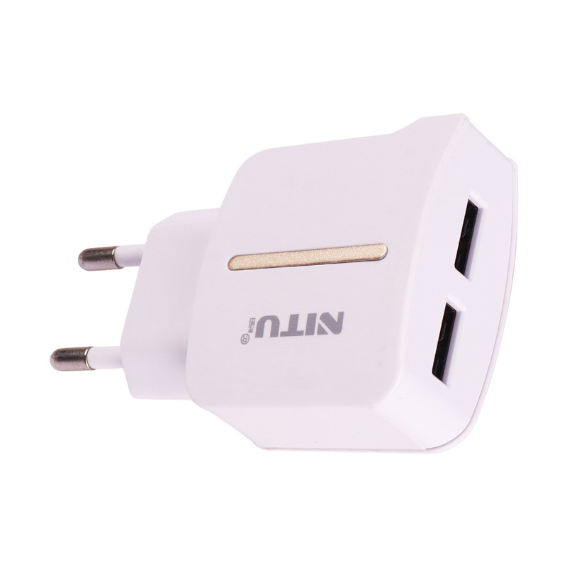 شارژر دیواری فست شارژ Nitu NT-TC022 2Port 2.4A 12W + کابل میکرو یو اس بی