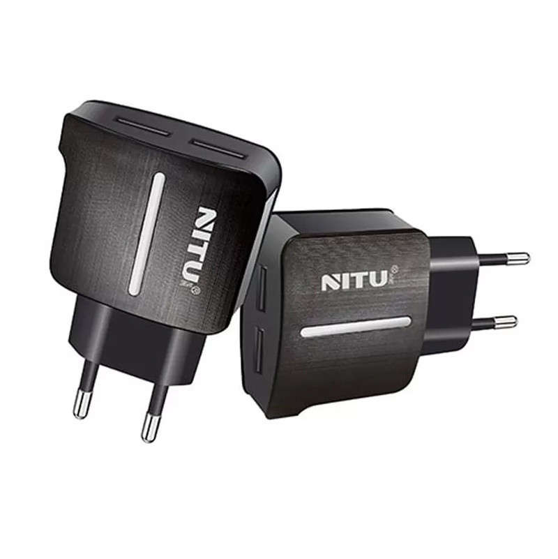 شارژر دیواری فست شارژ Nitu NT-TC022 2Port 2.4A 12W + کابل میکرو یو اس بی