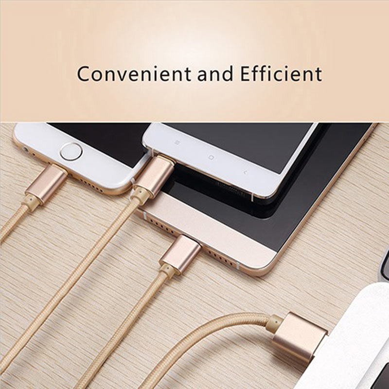کابل 3 سر فست شارژ Nitu NT-UC003 3.1A 1.2m