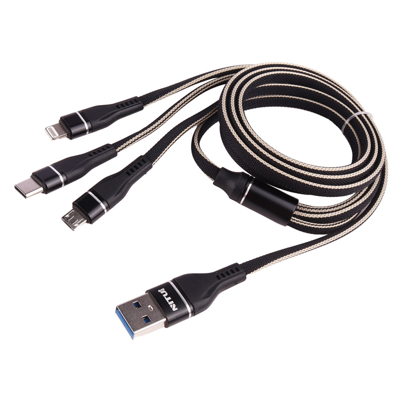 کابل 3 سر فست شارژ Nitu NT-UC038 3.1A 1.2m
