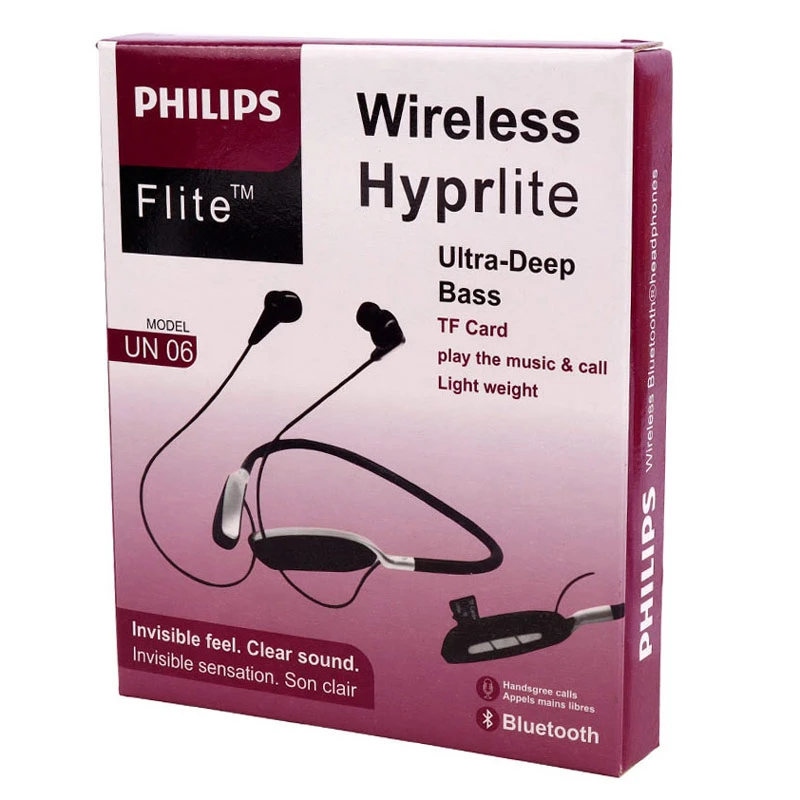 هندزفری بلوتوث دورگردنی و رم خور Philips UN 06