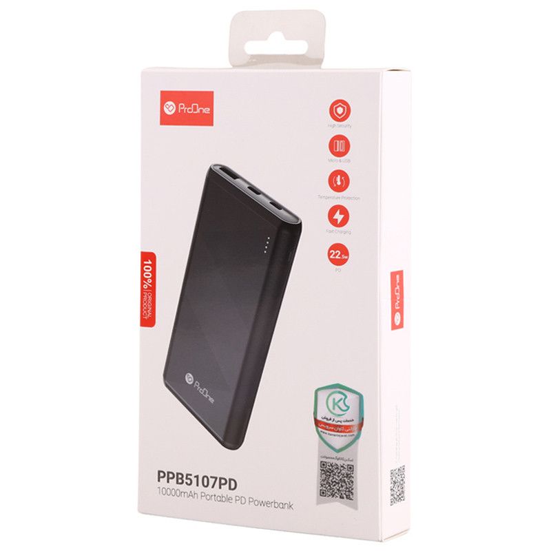 پاور بانک فست شارژ 10000 پرووان ProOne PPB5107PD PD 22.5W