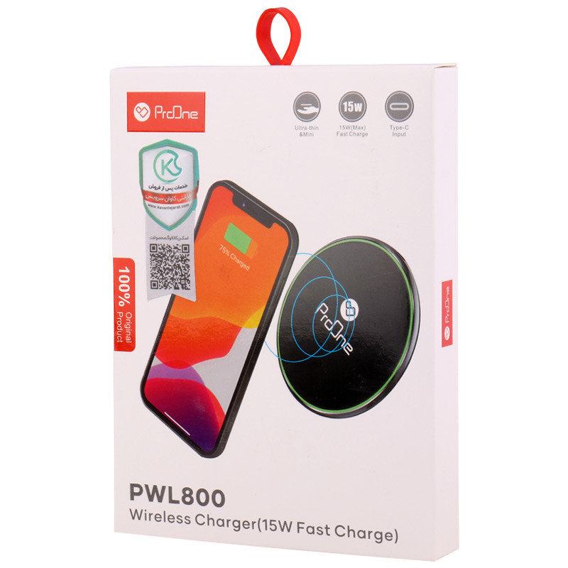 شارژر بی سیم فست شارژ ProOne PWL800 15W
