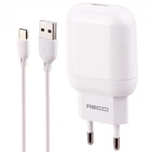 شارژر دیواری 10.5 وات رسی RCK-01EC 2.1A + کابل تایپ سی