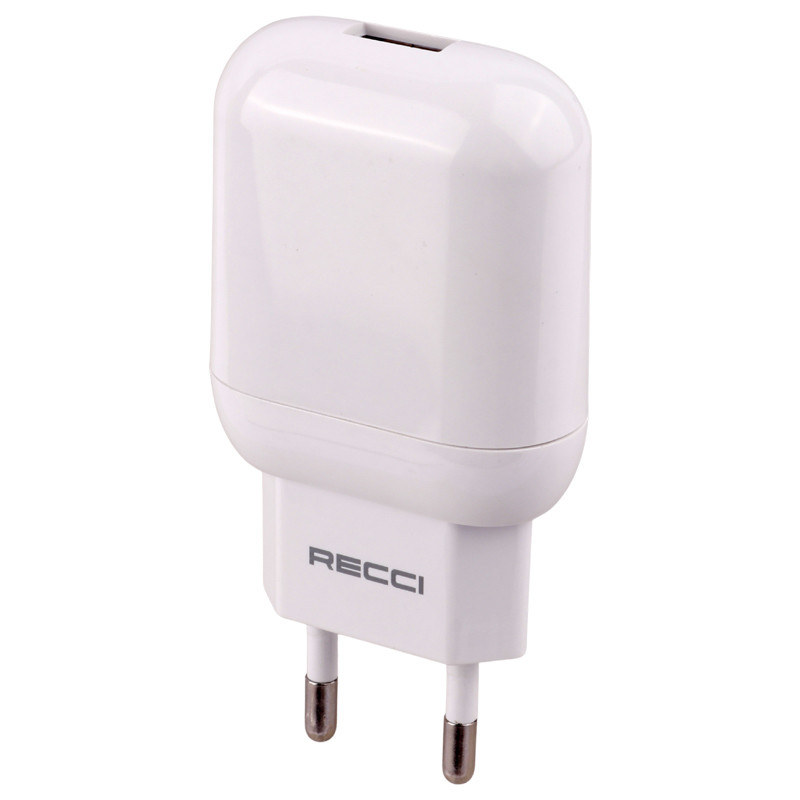 شارژر دیواری فست شارژ Recci RCK-01EC 2.1A 10.5W + کابل تایپ سی