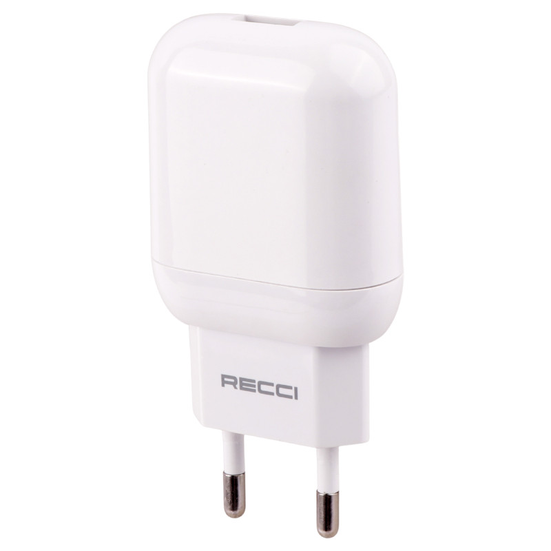شارژر دیواری فست شارژ Recci RCK-01EM 2.1A 10.5W + کابل میکرو یو اس بی