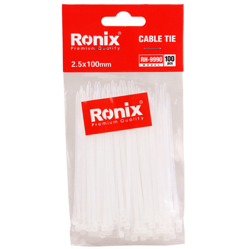 بست کمربندی Ronix RH-9990 2.5*100mm بسته 100 عددی