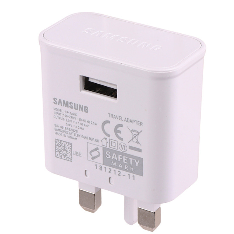 شارژر دیواری فست شارژ Samsung EP-TA20UBECGAE 2A 18W + کابل تایپ سی