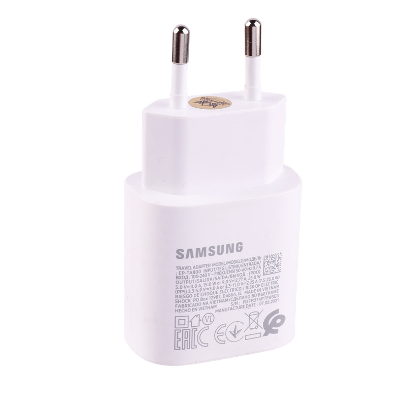 کلگی فست شارژ Samsung EP-TA800 3A PD 25W Type-C سرجعبه