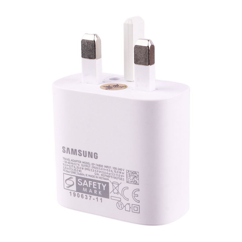 کلگی فست شارژ Samsung EP-TA800 3Pin 3A PD 25W Type-C سرجعبه