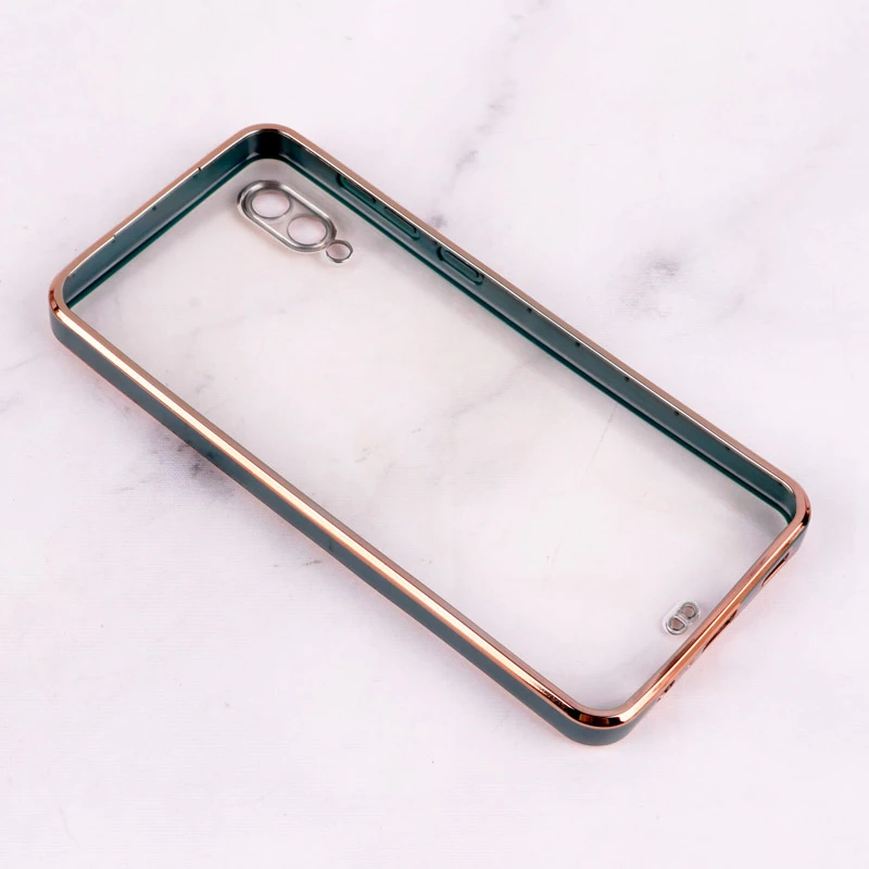 قاب Chrome دور طلایی محافظ لنزدار Samsung Galaxy A02