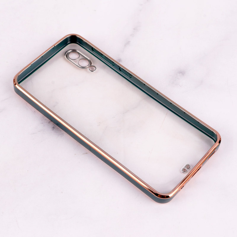 قاب Chrome دور طلایی محافظ لنزدار Samsung Galaxy A02