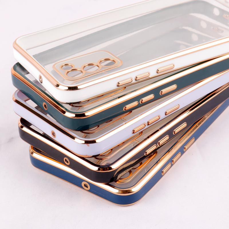 قاب Chrome دور طلایی محافظ لنزدار Samsung Galaxy A02s / A03s