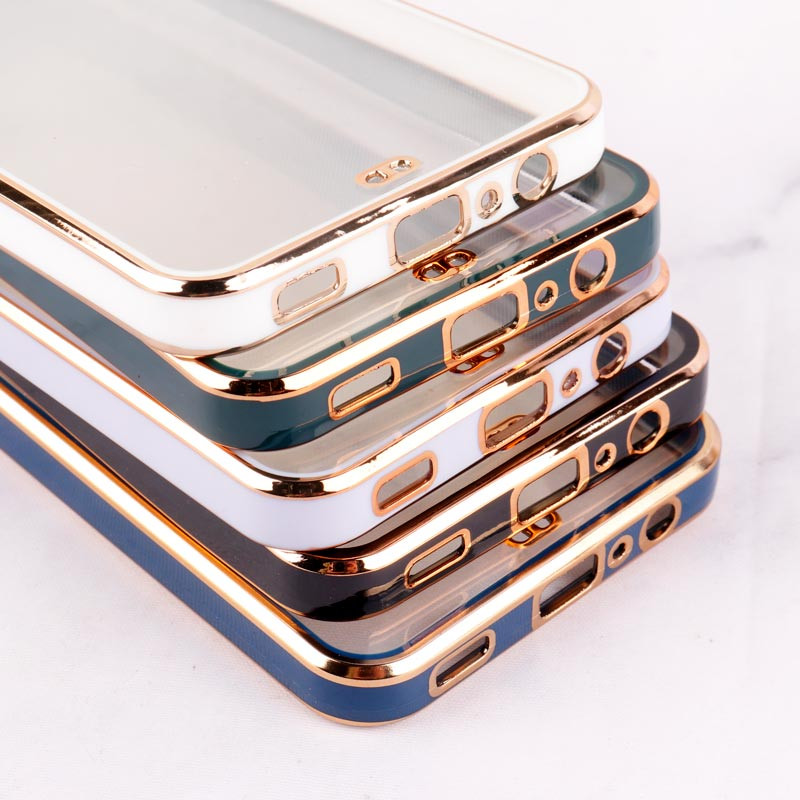 قاب Chrome دور طلایی محافظ لنزدار Samsung Galaxy A02s / A03s
