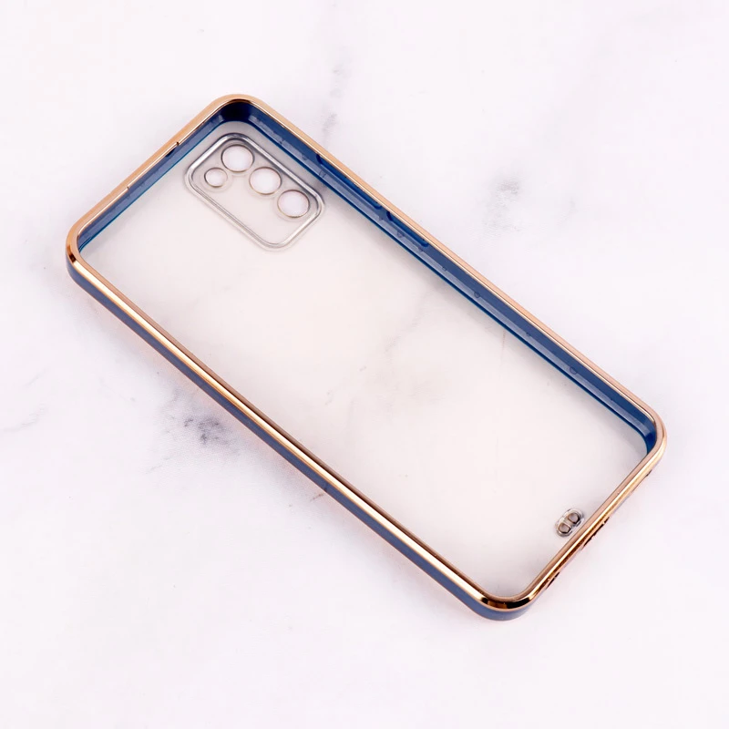 قاب Chrome دور طلایی محافظ لنزدار Samsung Galaxy A02s / A03s