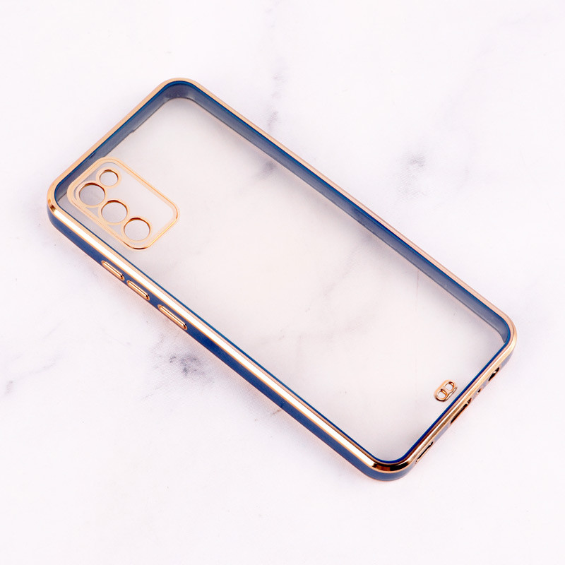 قاب Chrome دور طلایی محافظ لنزدار Samsung Galaxy A02s / A03s