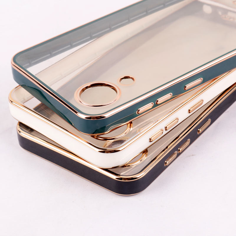 قاب Chrome دور طلایی محافظ لنزدار Samsung Galaxy A03 Core