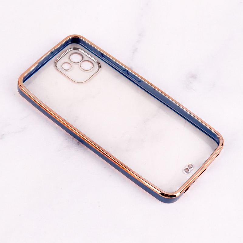 قاب Chrome دور طلایی محافظ لنزدار Samsung Galaxy A03