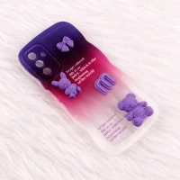 قاب سامسونگ Galaxy A04s عروسکی برجسته دو رنگ محافظ لنزدار