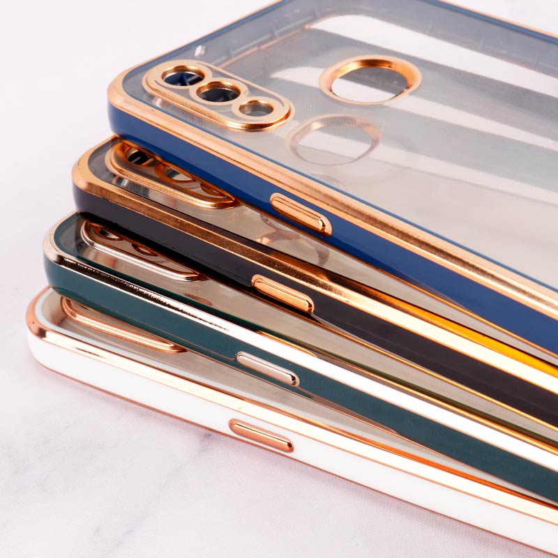 قاب Chrome دور طلایی محافظ لنزدار Samsung Galaxy A10s