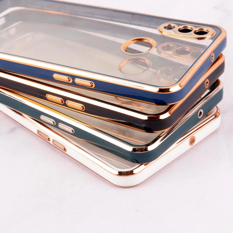 قاب Chrome دور طلایی محافظ لنزدار Samsung Galaxy A10s