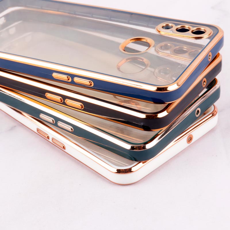 قاب Chrome دور طلایی محافظ لنزدار Samsung Galaxy A10s