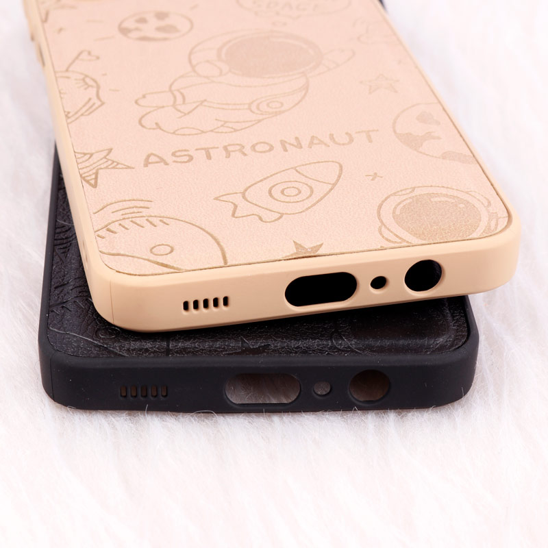 قاب ضد ضربه چرمی Astronaut محافظ لنزدار Samsung Galaxy A12
