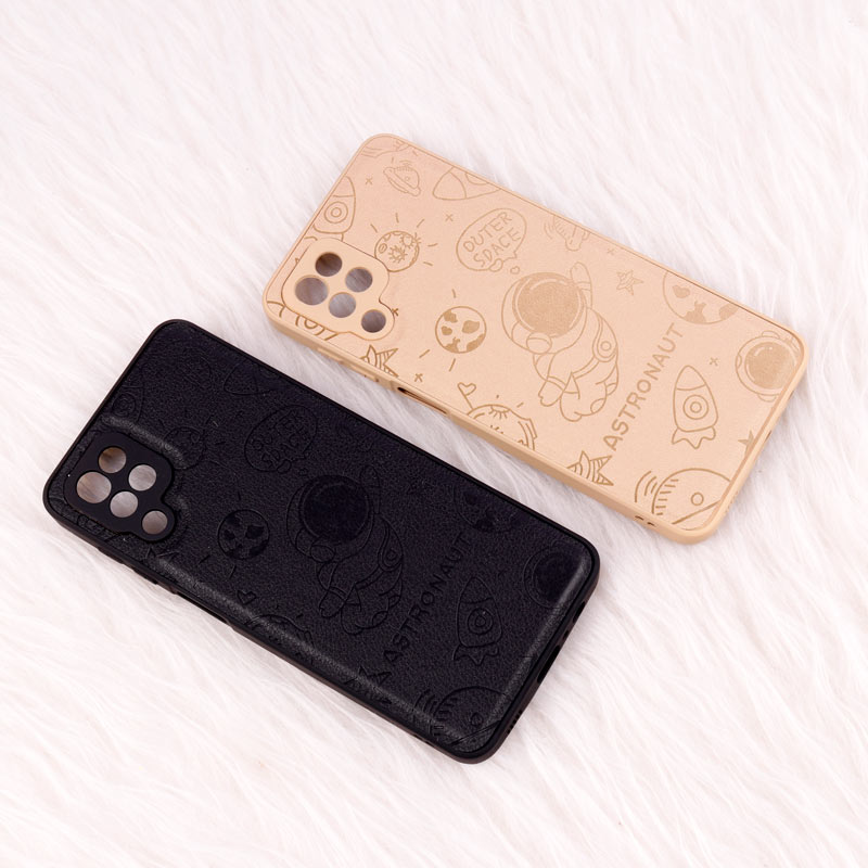 قاب ضد ضربه چرمی Astronaut محافظ لنزدار Samsung Galaxy A12