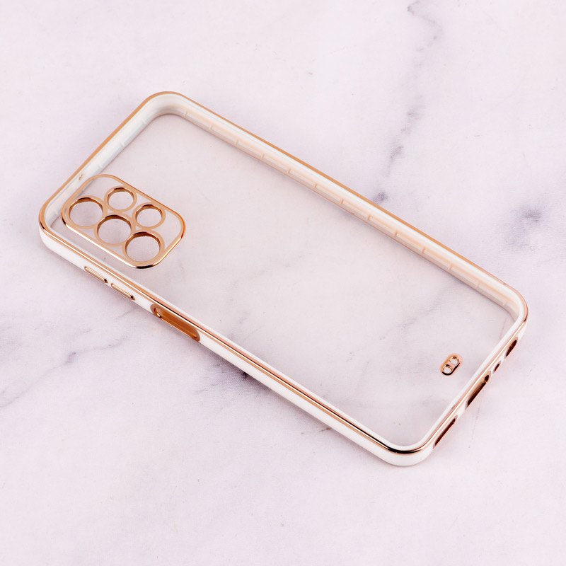 قاب Chrome دور طلایی محافظ لنزدار Samsung Galaxy A13 4G
