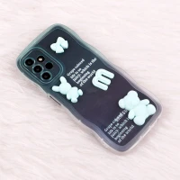 قاب سامسونگ Galaxy A13 4G عروسکی برجسته دو رنگ محافظ لنزدار