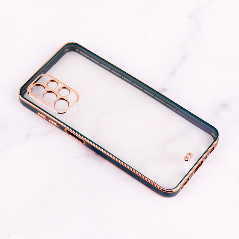 قاب Chrome دور طلایی محافظ لنزدار Samsung Galaxy A13 4G