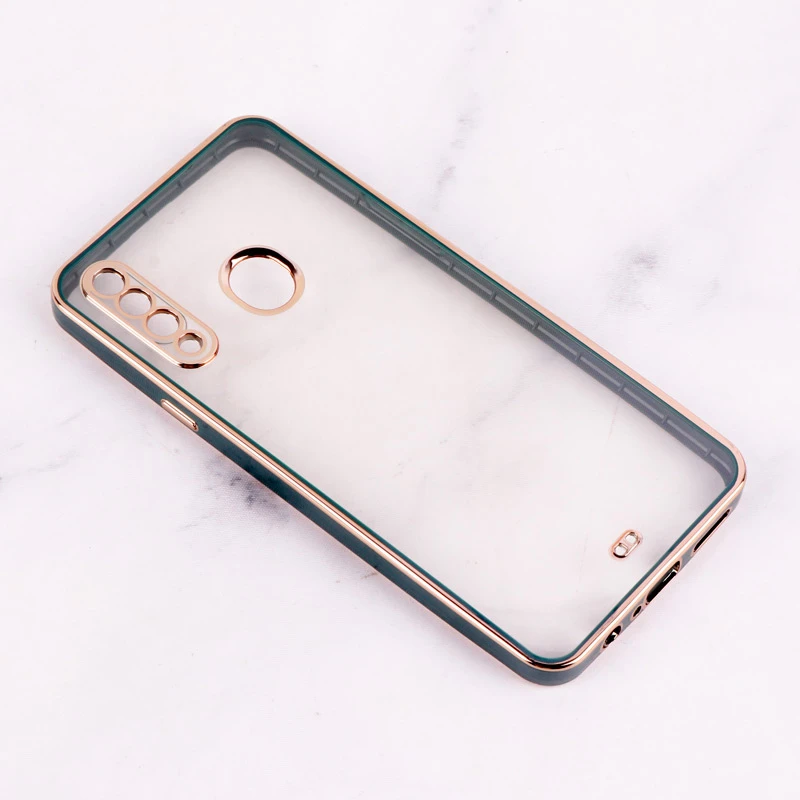 قاب Chrome دور طلایی محافظ لنزدار Samsung Galaxy A20s