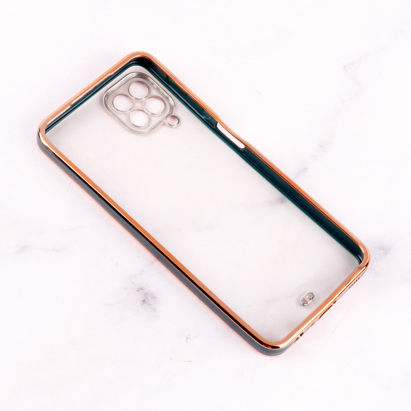 قاب Chrome دور طلایی محافظ لنزدار Samsung Galaxy A22 4G