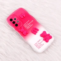 قاب سامسونگ Galaxy A23 عروسکی برجسته دو رنگ محافظ لنزدار