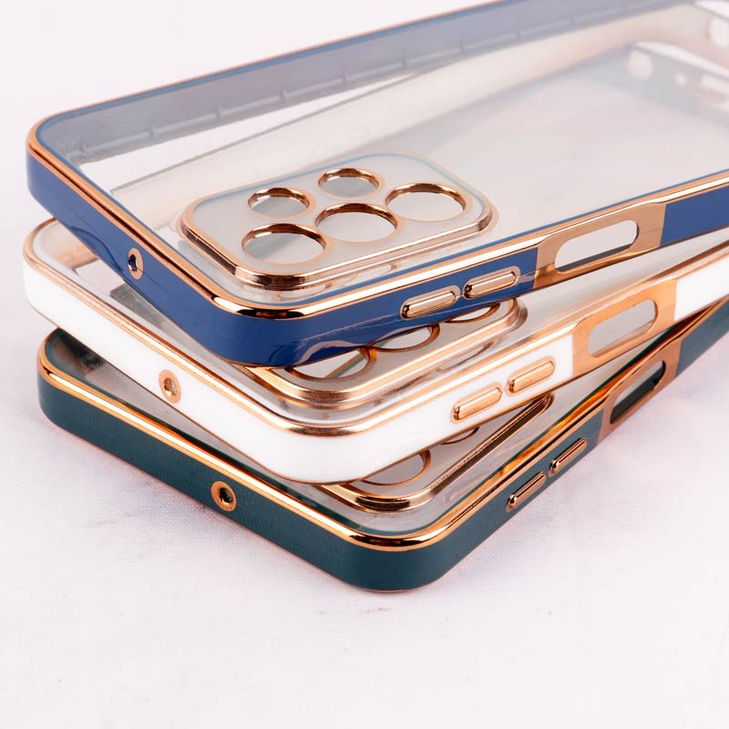 قاب Chrome دور طلایی محافظ لنزدار Samsung Galaxy A23
