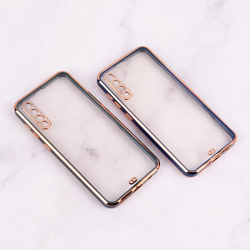 قاب Chrome دور طلایی محافظ لنزدار Samsung Galaxy A30s / A50s / A50